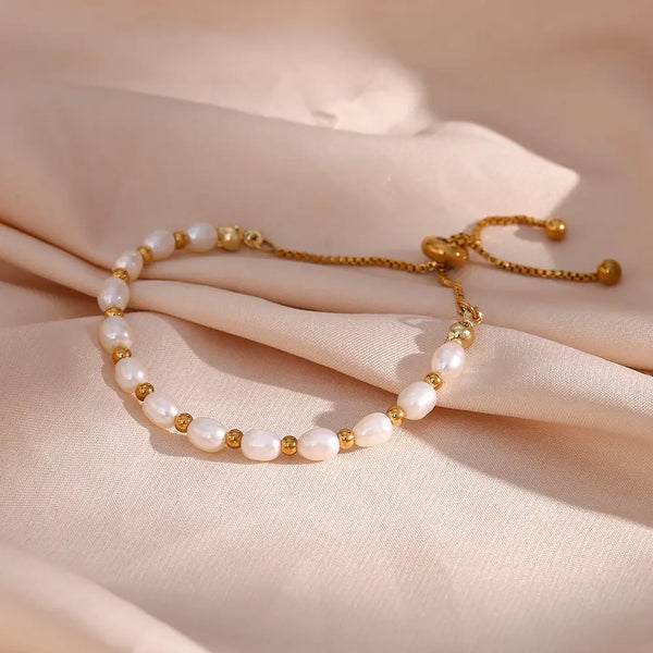 Pulsera Vintage de Perlas Naturales