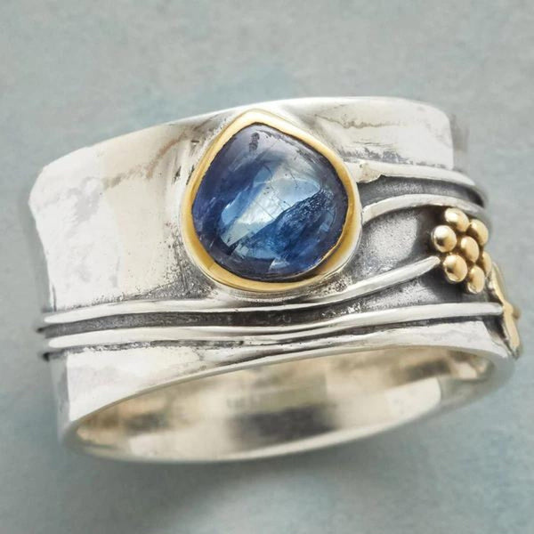 Anillo de meditación de piedras preciosas bohemias