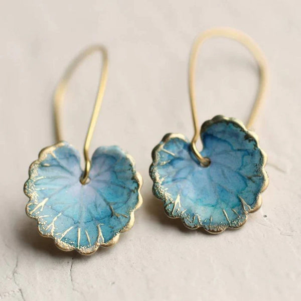Pendientes Vintage de Hojas Azules