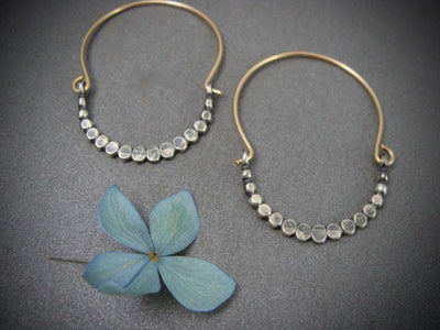 ボヘミアンキュービックシルバーピアス