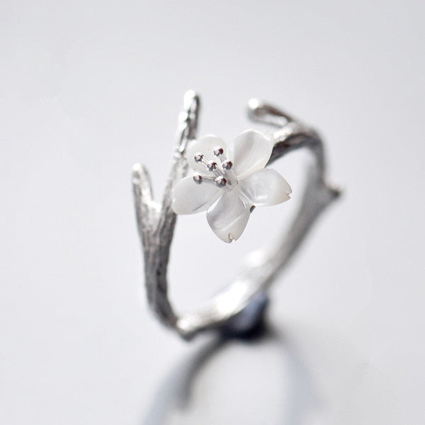 Anillo Ajustable Vintage Witte Bloesem