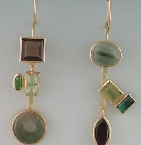 Pendientes Colgantes Vintage Verdes