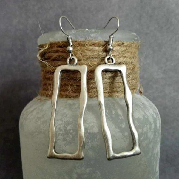 Pendientes Rectangulares de Plata Vintage