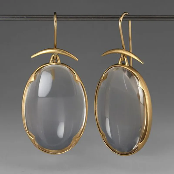 Pendientes de Oro Vintage con Cristales