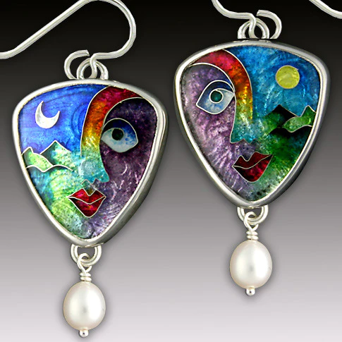 Pendientes Vintage de Colorido Rostro