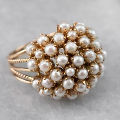 Anillo de Perla Ingelada
