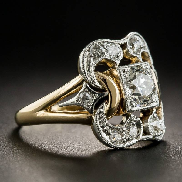 Anillo de Zirconia Vintage
