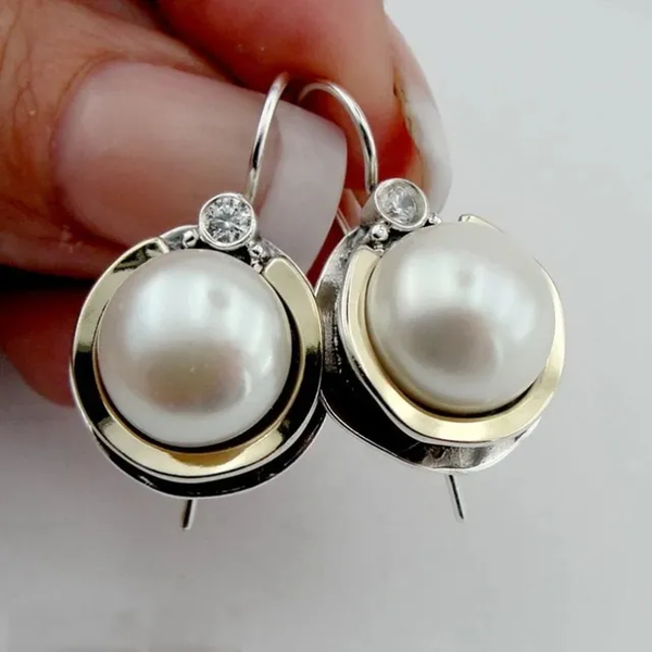 Pendientes de Perla Ronda Vintage